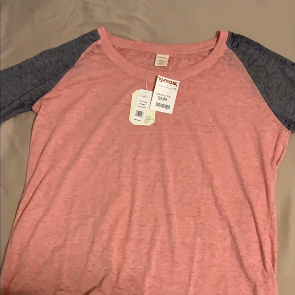 Pink & Gray baseball Tee